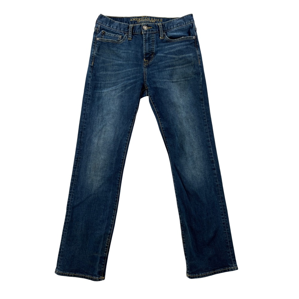 American Eagle Original Boot Jeans Men 30x32 (fits 30x31) Blue Core Flex Denim